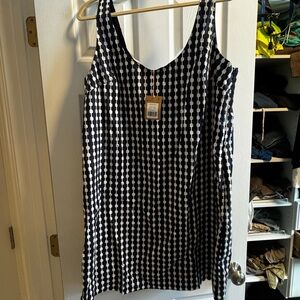 Boden Black and White Midi Dress
